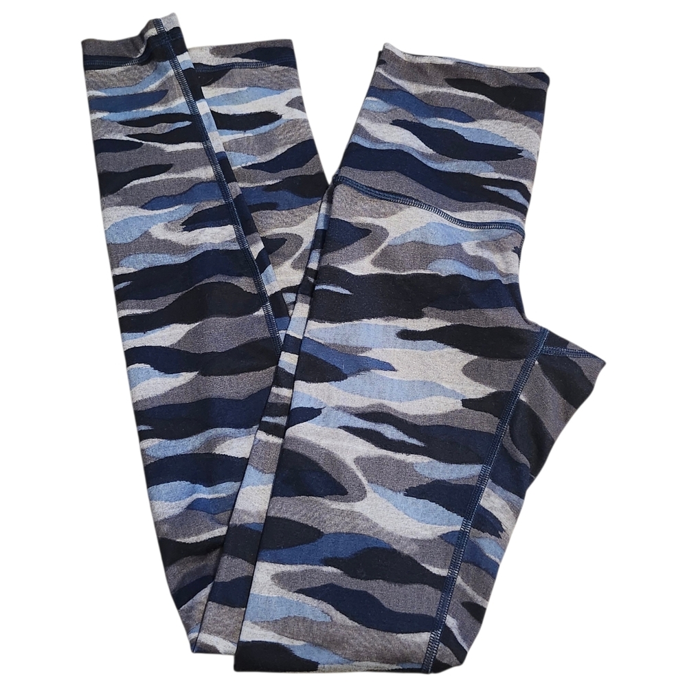 Lululemon Wunder Under Mini Coast Camo Deep Navy Multi Legging Pants. Sz. 4